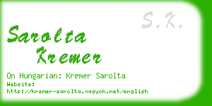 sarolta kremer business card